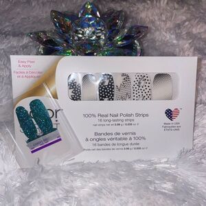 Color Street | Comic Relief, clear overlay design dots, lighting bolts & bubbles